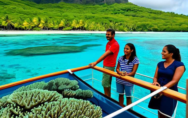 모리셔스 산호초 보호 - Coral Reef Restoration**

"A vibrant underwater scene showcasing coral restoration efforts in Maurit...