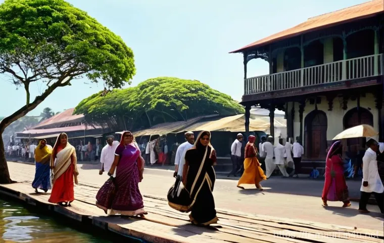 모리셔스 역사 기념관 - **Prompt:** A serene and untouched 17th-century Mauritian landscape. In the foreground, a group of d...